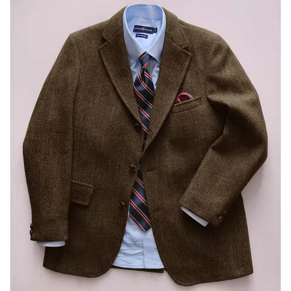 Blazer décontracté à chevrons pour hommes, Slim, simple boutonnage, Design de mode, veste de banlieue d'affaires confortable, vestes de costume pour hommes