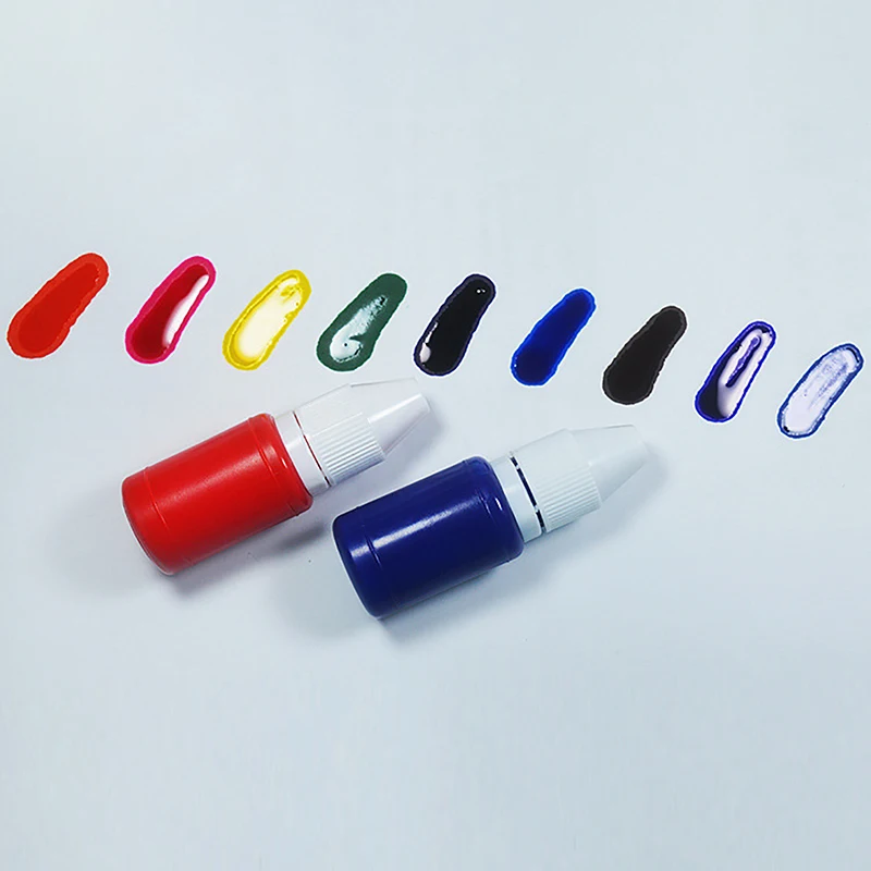 10ml Refill Ink Pratical For Self Inking Flash Rubber Stamp Gift Refilling Inks Whiteboard Marker Pen 10 Colors