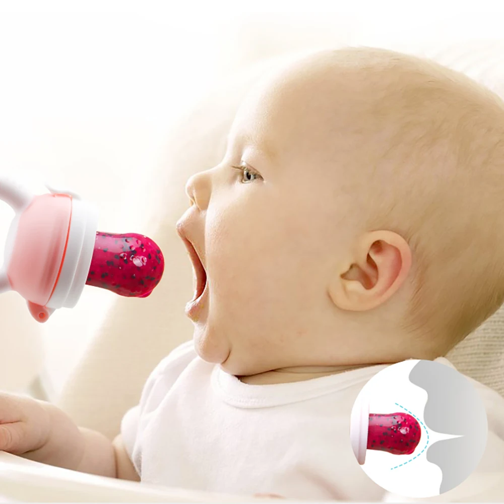 ซิลิโคนอาหารสด Nibbler Baby Feeder เด็กสาวผลไม้หัวนมให้อาหารเด็กทารกที่ปลอดภัยอุปกรณ์จุกนมหลอกขวด