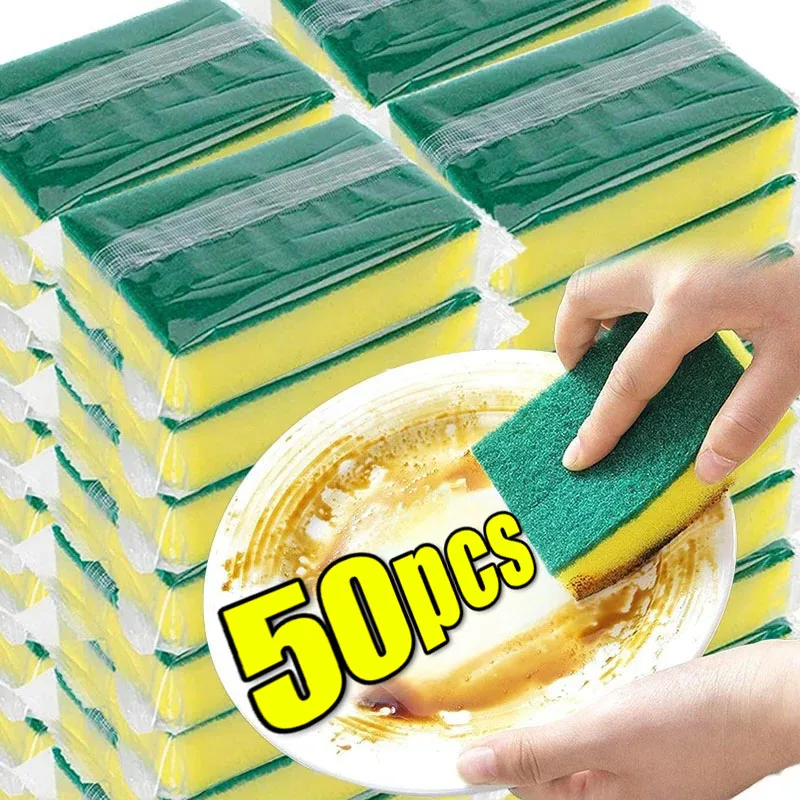 50/2 шт., мягкая губка для мытья посуды, впитывающая чистая губка для мытья посуды, губка для удаления ржавчины, наборы для удаления бытовой щетки для чистки