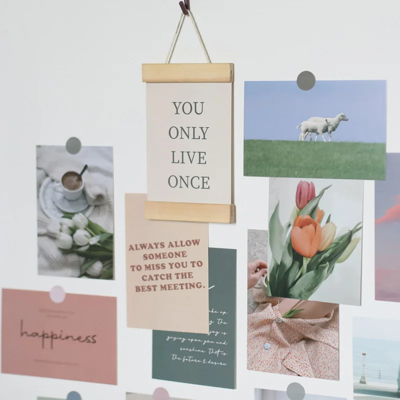 Ins Nordic ภาษาอังกฤษศิลปะโปสการ์ดความงามการ์ดตกแต่ง Diy พื้นหลัง Photo Props บัตรอวยพร 30 แผ่น