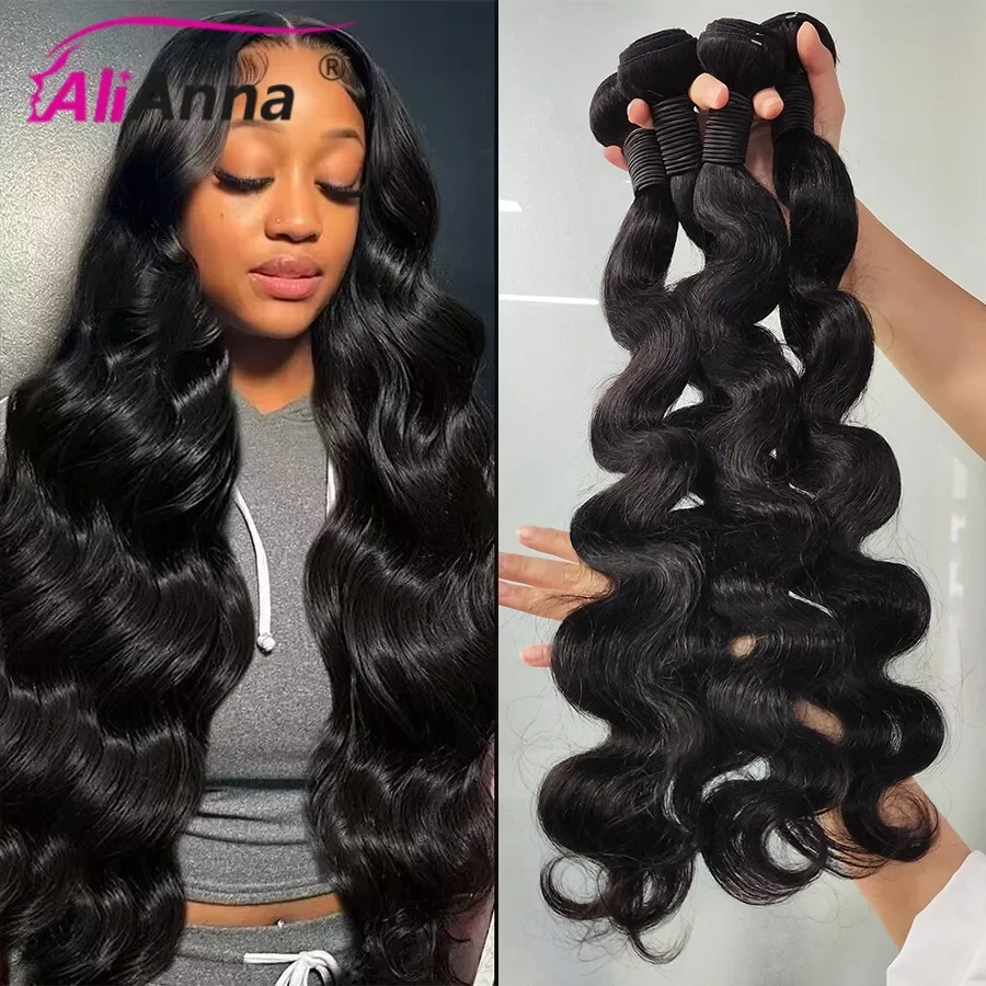 Onda do corpo pacotes de cabelo humano extensões de cabelo brasileiro para as mulheres 36 38 40 Polegada feixes de cabelo humano pacotes tecer cabelo brasileiro