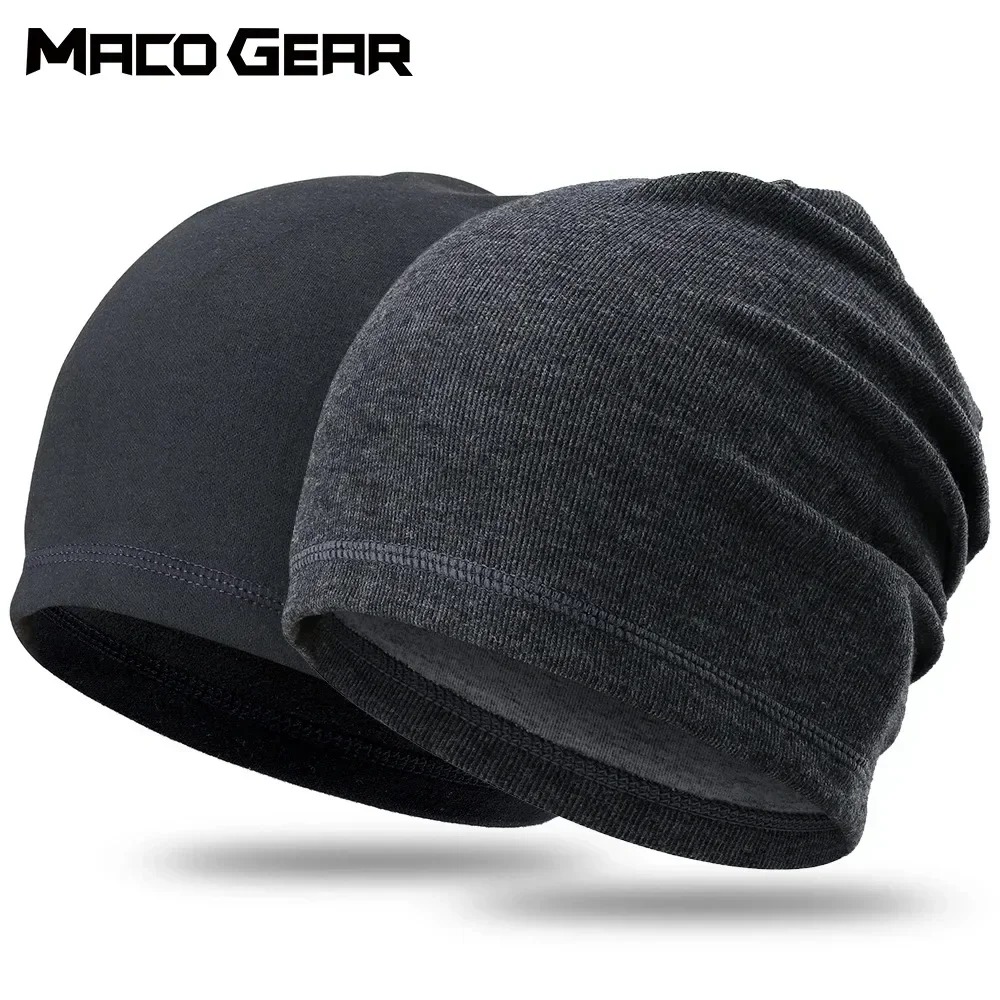 Gorros de lana de invierno para deportes de bicicleta, tenis, Fitness, pesca pasamontañas correr, senderismo, ciclismo, gorra suave a prueba de viento para hombre y mujer
