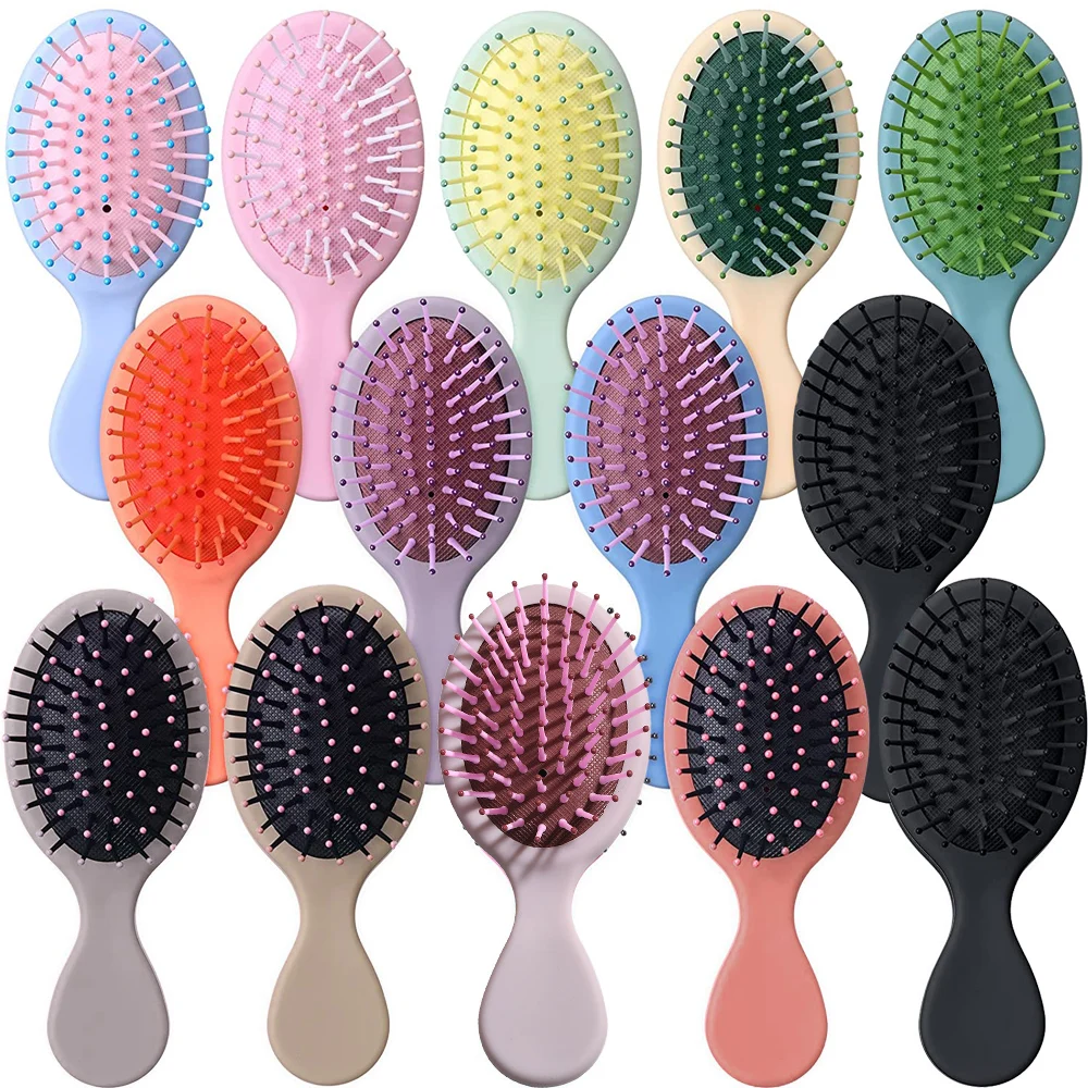 1 Mini Detangler Bàn Chải Tóc Máy Massage Chống Tĩnh Điện Không Túi Lược Chải Tóc Ướt Và Khô Di Động Cột Tóc Salon Tạo Kiểu phụ Kiện