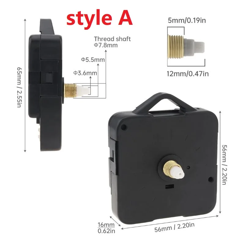 Quartz Battery Operated High Torque Long Shaft Clock Movement Replacement for Clock Repair / DIY Clock Repair Parts