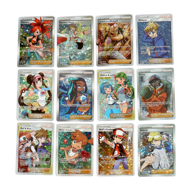 Pokemon Trainer การ์ดไม่มีซ้ําภาษาอังกฤษรุ่นเกม Battle Carte Pokemon Trading Shining Proxy การ์ดของเล่นเด็กของขวัญ