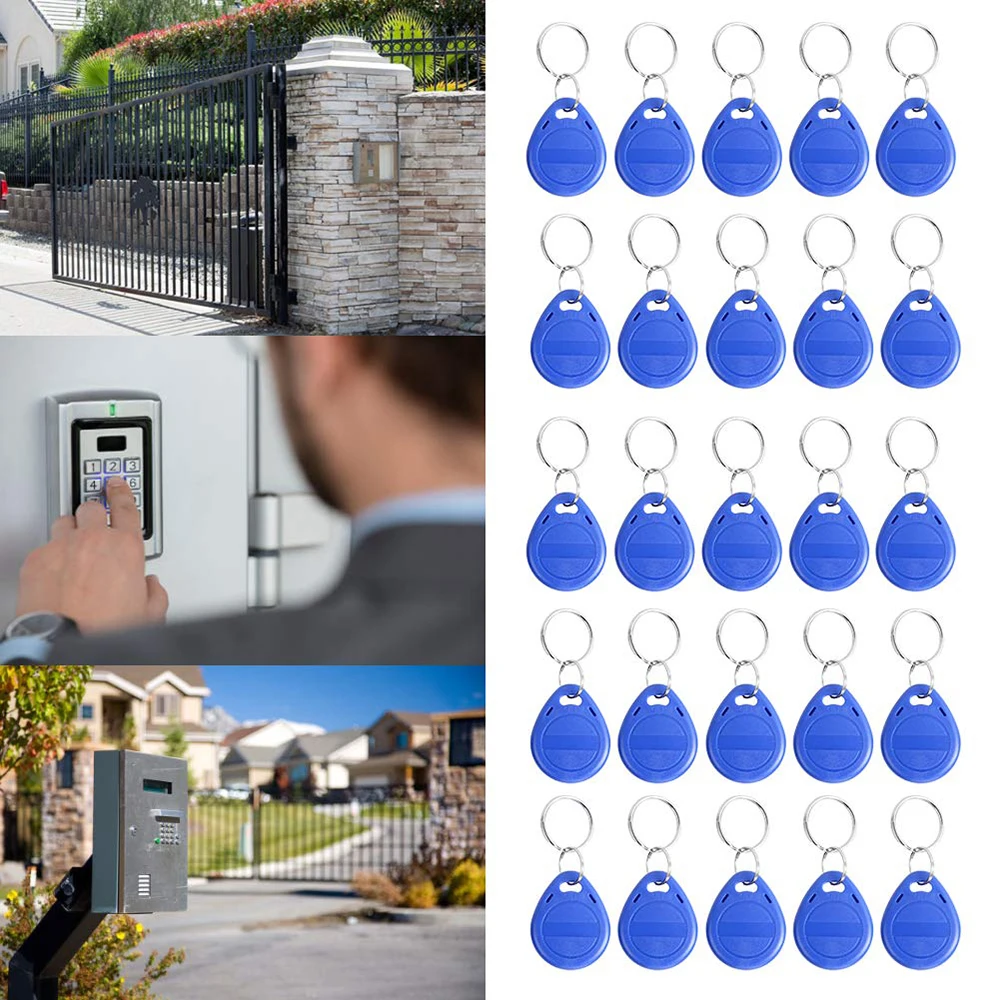 50 stks Beschrijfbare 125 KHz RFID Keyfob Proximity voor ID HID Card Token Tag Herschrijfbare T5577/CET5577 Universele Blauwe Lege Tags