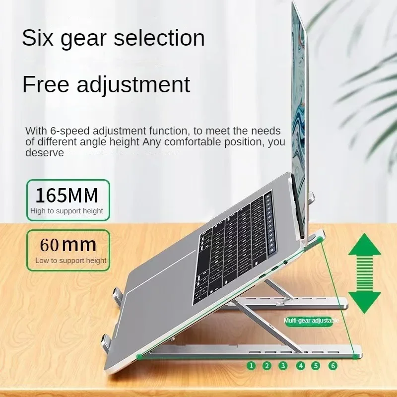 Aluminum Alloy Laptop Holder Non-slip Holder adjustable portable laptop table stand for Notebook Computer Bracket Lifting