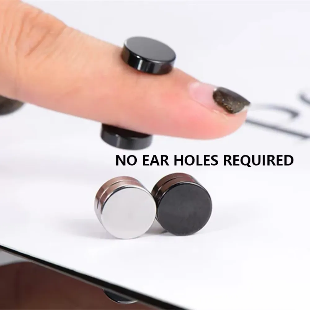 1-12 pares de brincos de orelha com clipe magnético da moda, brincos falsos sem piercing, presente para homens e mulheres, joias
