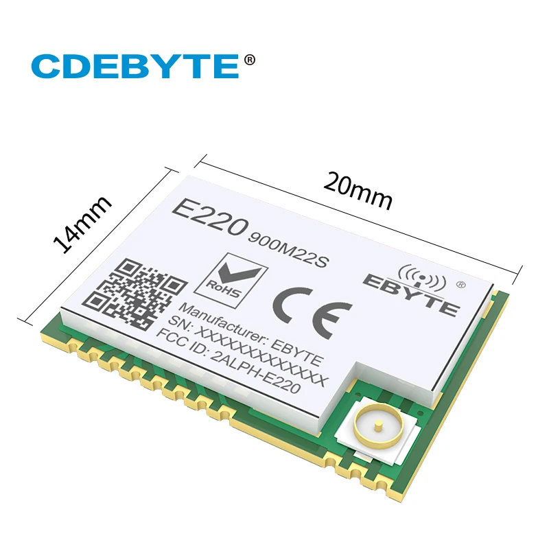 LLCC68 LoRa Wireless-Modul 868 MHz 915 MHz 22 dBm 6 km Long Range PA+LNA CDEBYTE E220-900M22S HF-Empfängersender