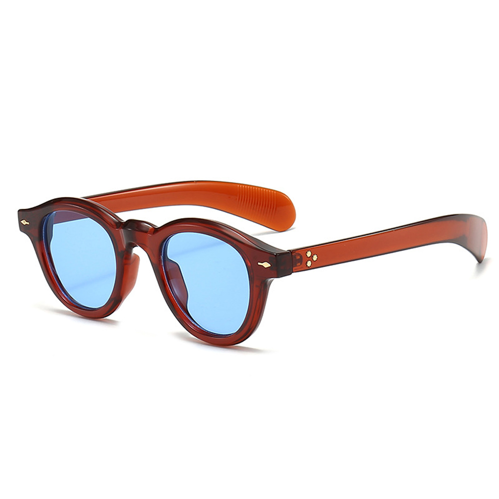 유럽과 미국의 패션 타원형 표범 인쇄 태양 안경 복고풍 쌀 박힌 안경 Ins 남성 여성의 다목적 선글라스