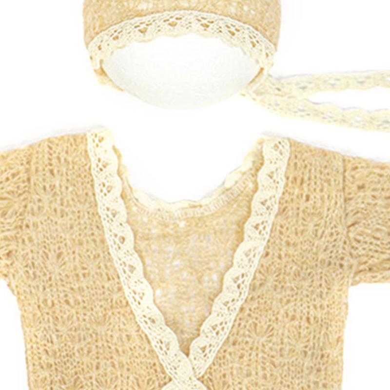 ニットの写真アクセサリー,赤ちゃんの撮影のための写真撮影,ロンパース,肌に優しいドレス,2個