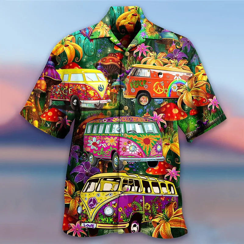 2023ฤดูร้อนหลวมBreathable 3dพิมพ์อินเทรนด์Coolแฟชั่นเสื้อฮาวายBeach Partyเสื้อแขนสั้นฤดูร้อนชายเสื้อ6XL
