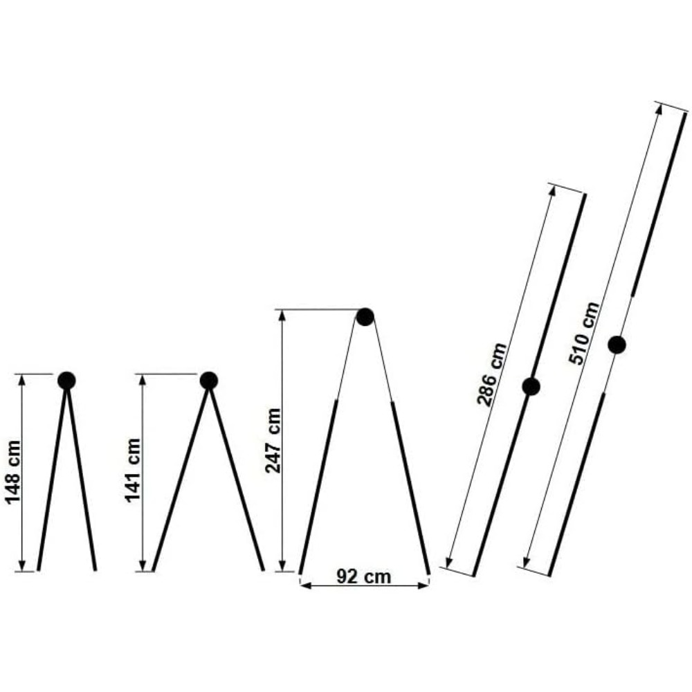 Escalera Articulada Pliable Télescopique Multifonction Aluminio 4x5 Escalones 5,10m