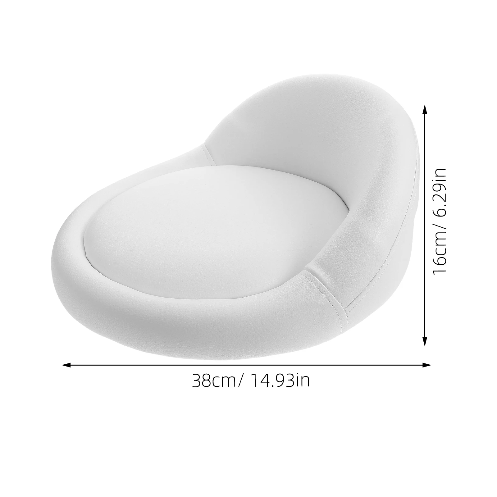 Almofada de assento de banco de bar acolchoada macia, substituição de almofada de assento redonda com encosto baixo, esponja resistente, superfície de assento para banco de balcão