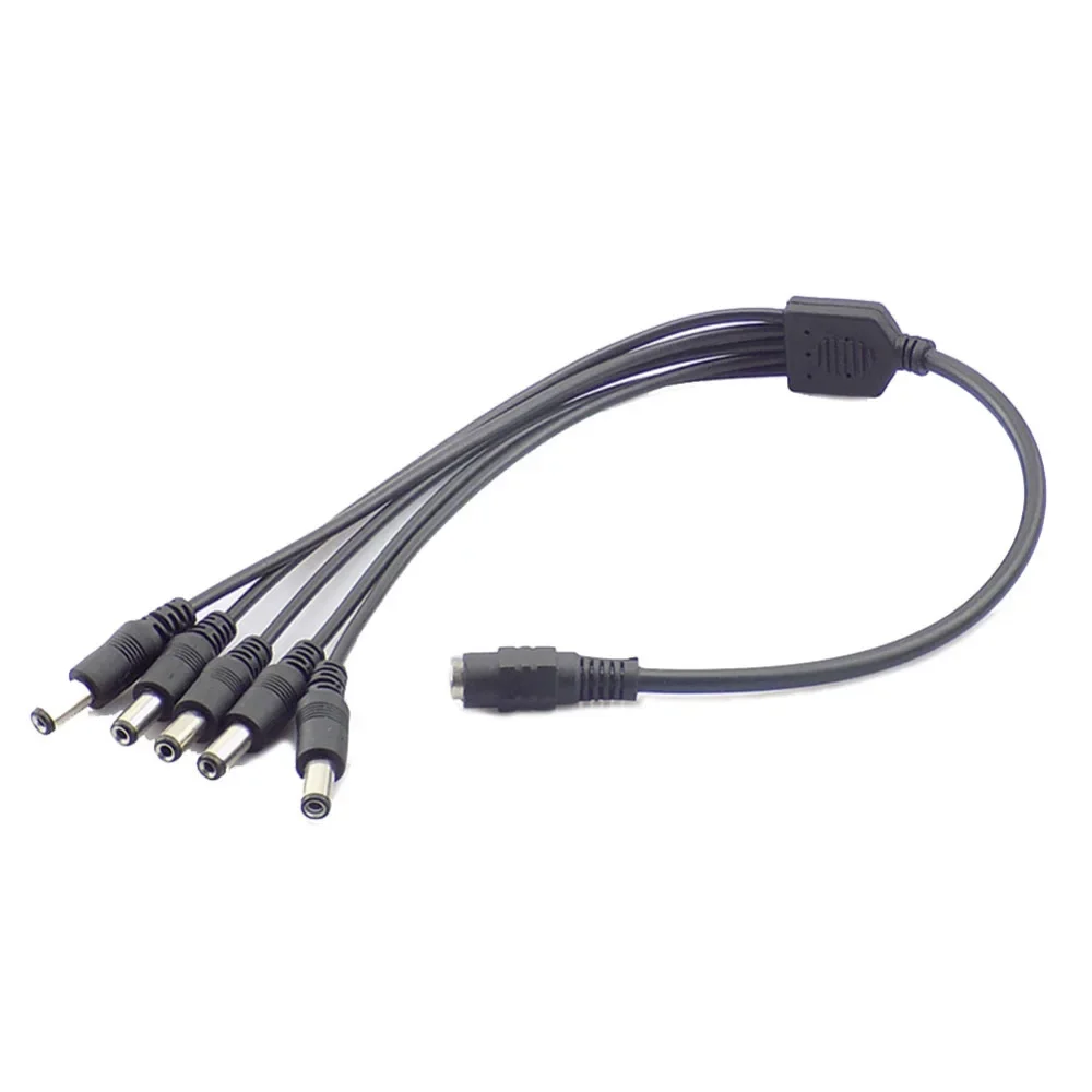 12V DC Power Splitter Plug 1 หญิง 2 3 4 5 6 8 ชายกล้องวงจรปิดสายกล้องกล้องวงจรปิดอุปกรณ์เสริมแหล่งจ่ายไฟอะแดปเตอร์ 2.1*5.5 มม.