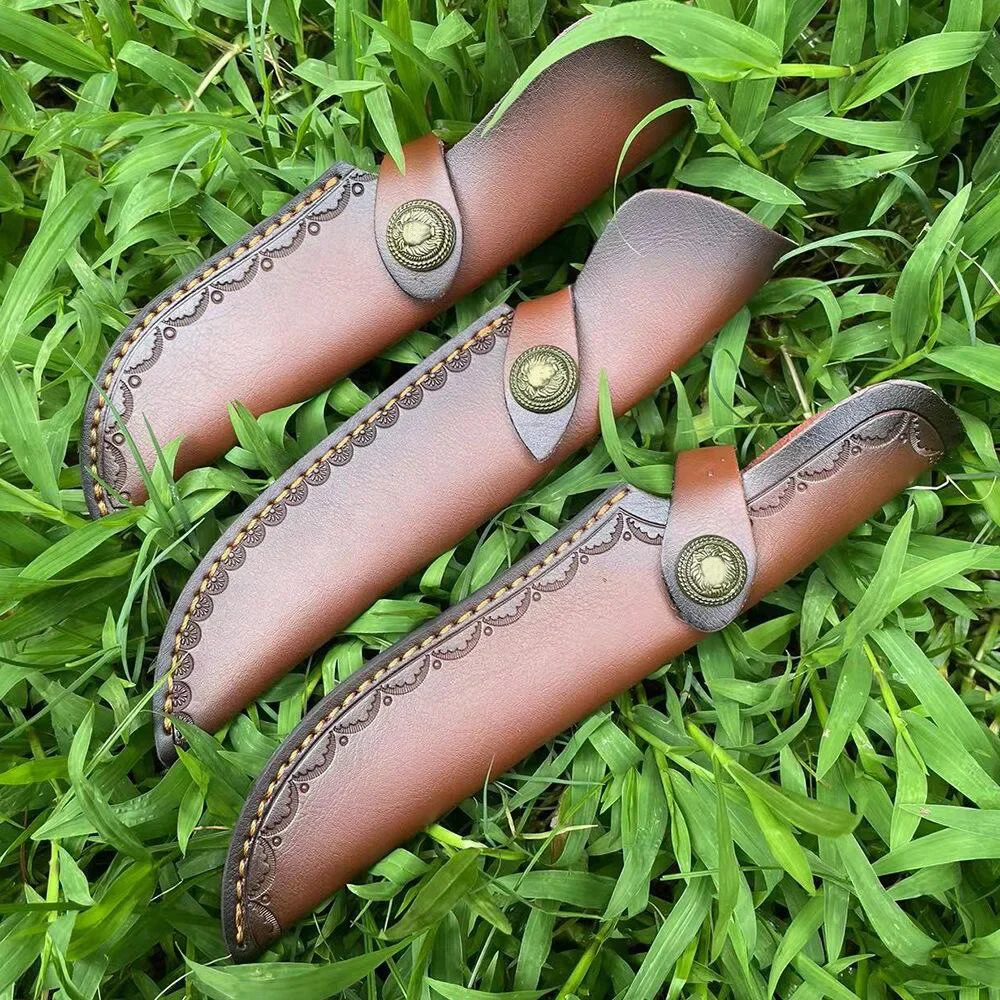 21 cm/23 cm/24,5 cm Universal Exquisite Geprägte Rindsleder Feste Klinge Messer Abdeckung Leder Fall Scheide Scheide holster für Messer