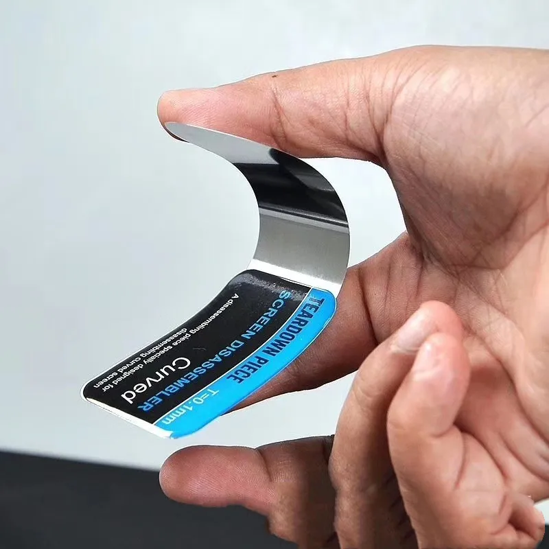 1-10 ชิ้น Ultra Thin Curved หน้าจอ LCD Spudger เปิด Pry Card ถอดสแตนเลสโลหะซ่อมโทรศัพท์มือถือเครื่องมือ