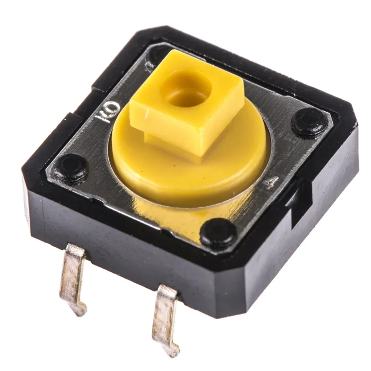 RoHS original B3F-4055 B3F 12*12*7.3 micro touch button switch 12x12x7.3mm yellow square head with positioning column 24V 50mA