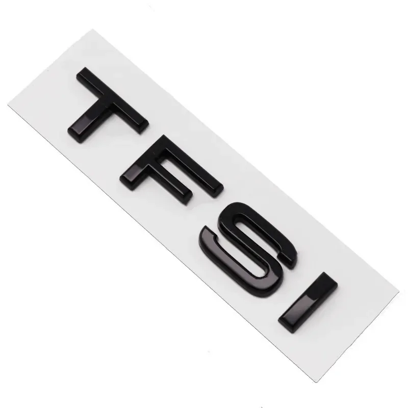 3D ABS Black TFSI Logo  Letters Car Trunk Emblem Badge For Audi A3 A4 A5 A6 A7 A8 Q2 Q3 Q5 Q7 Q8 TFSI Sticker Accessories