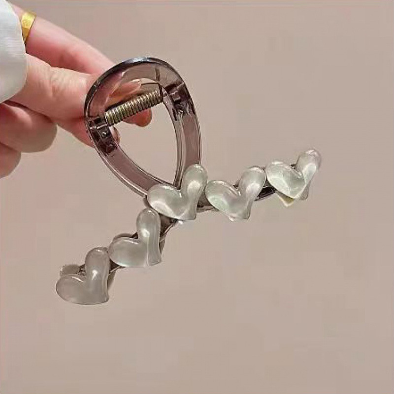 Clipe de amor feminino, cor de geleia coreana, faixa simples para a cabeça, clipe de cabelo floresta, elegante e fresco, novo, 1pc