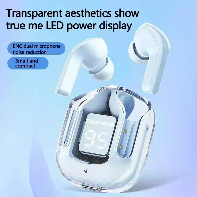 Oryginalny przezroczysty bezprzewodowy zestaw słuchawkowy Bluetooth T2 TWS Dźwięk HIFI Bezprzewodowe słuchawki douszne Jakość Bluetooth 5.3 dla słuchawek Xiaomi