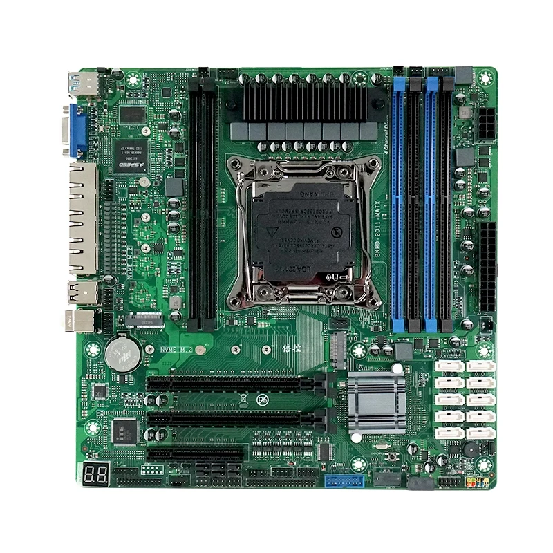 C612 Xeon E5 NAS Материнская плата 10 SATA 4*2,5G LAN-порт LGA2011 2xM.2 4-канальный 6 * DDR4 DIMM с поддержкой PCIE E5 2680V4 DIY ПК