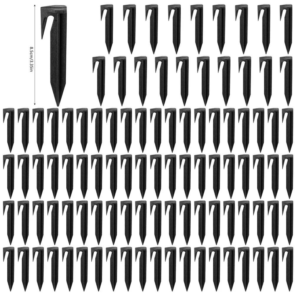 100pcs Lawn Mower Boundary Pegs For Securely Anchoring Robot Mower Perimeter Boundary Cable Lawn Nails Garden Tools Accessories