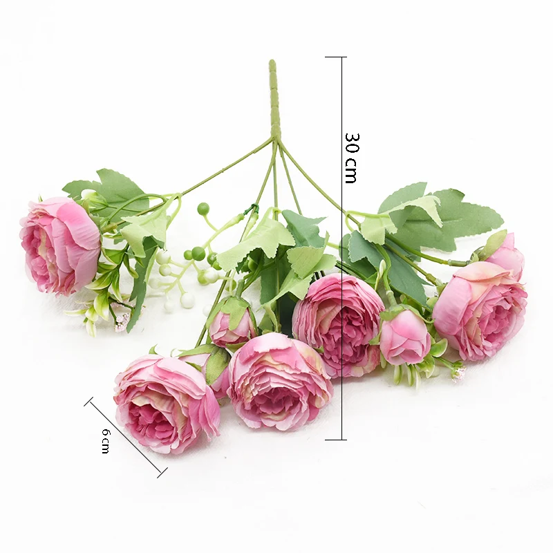造花牡丹の花束ホームルームの装飾結婚式 Diy フェスティバル屋内家具スクラップブッキング盆栽ギフト Accessori