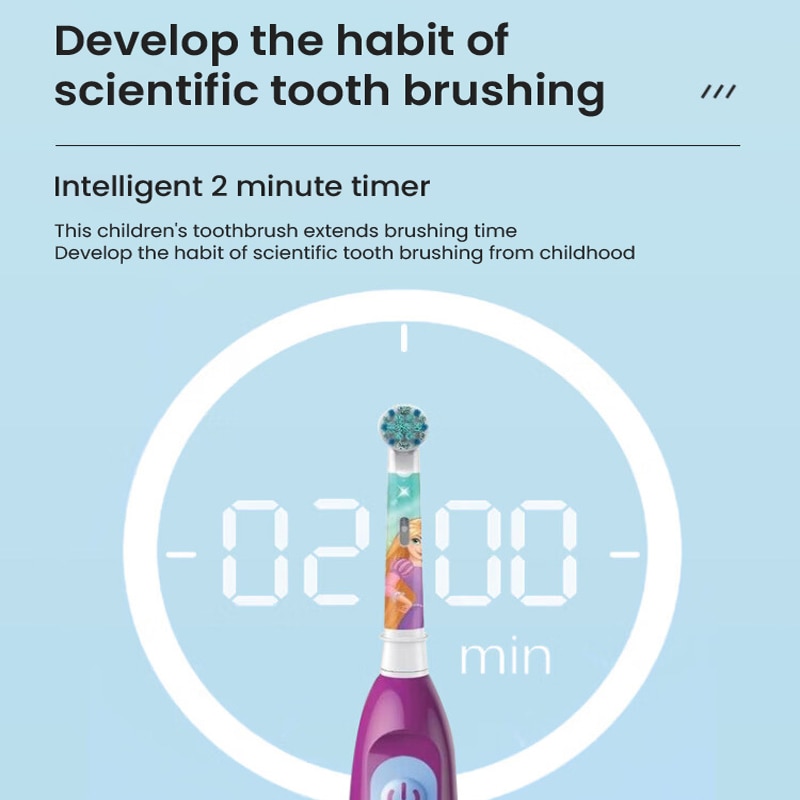 オーラル B DB5510K 電動歯ブラシ子供ロータリー歯ブラシ柔らかい毛 2 分タイマー防水バッテリー駆動 3-12 年齢