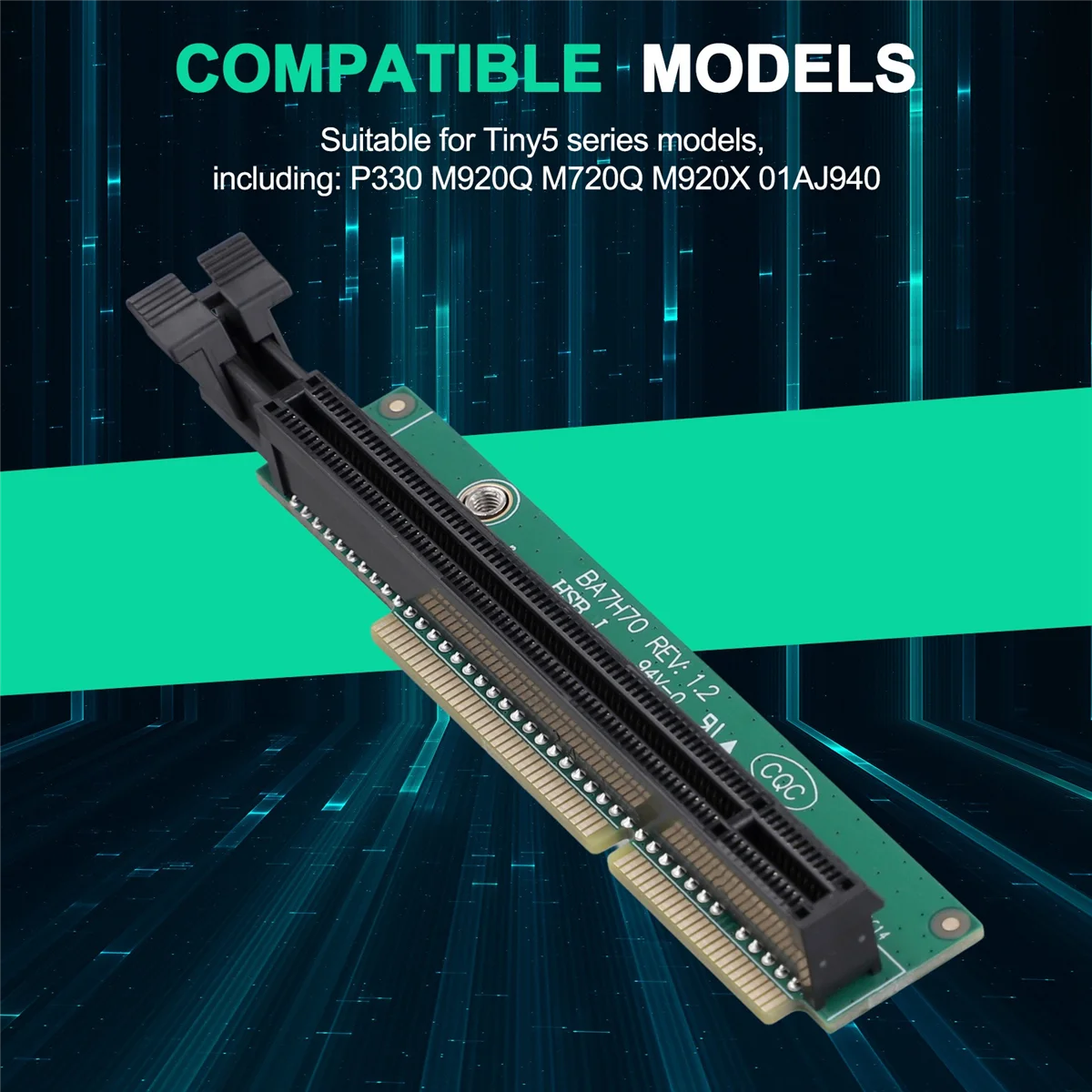 Newest PCI-E 16X Graphic Card Adapter Card for Lenovo Tiny5 Series Models P330 M920Q M720Q M920X 01AJ940 PCIE16 Riser Card