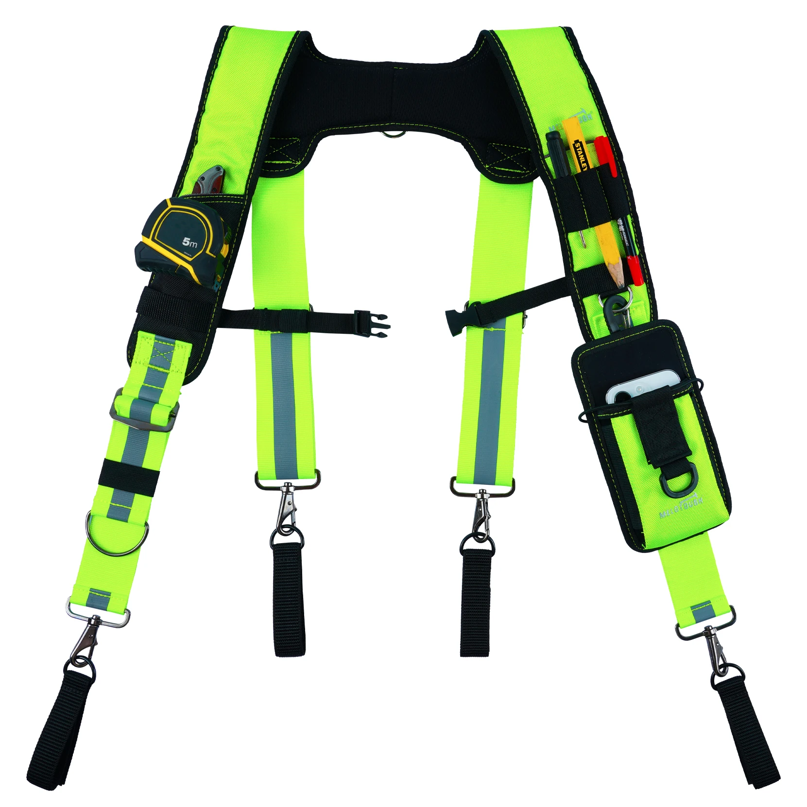 MELOTOUGH Cinturón de herramientas de seguridad reflectante Sling Bolsa de construcción Sling Cinturón de trabajo acolchado (alta visibilidad)