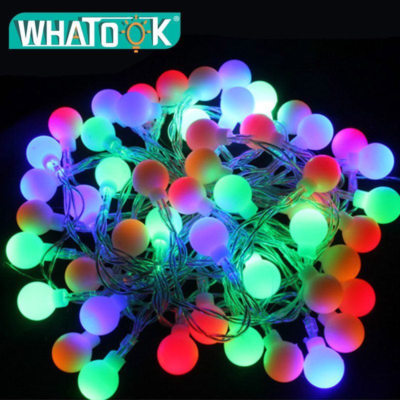 10m 20m 30m Christmas Garland Led Ball String Light Fairy Lights Outdoor Bulb Chain Lights Xmas Wedding Garden Street Decoration
