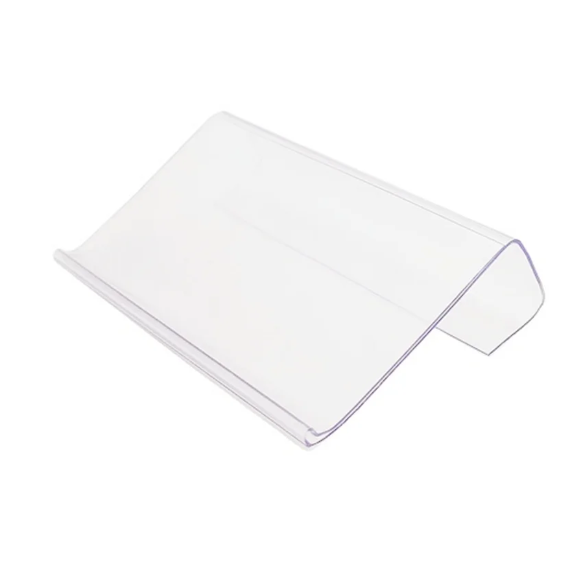 100pcs Plastic Label Hang Display Holder Price Tag Card Listing Data Strip Supermarket Warehouse Board Shelf