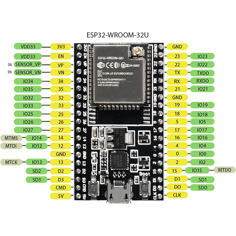 ESP32-DevKitC core board ESP32 development board ESP32-WROOM-32D ESP32-WROOM-32U WIFI+Bluetooth-compatible IoT NodeMCU-32