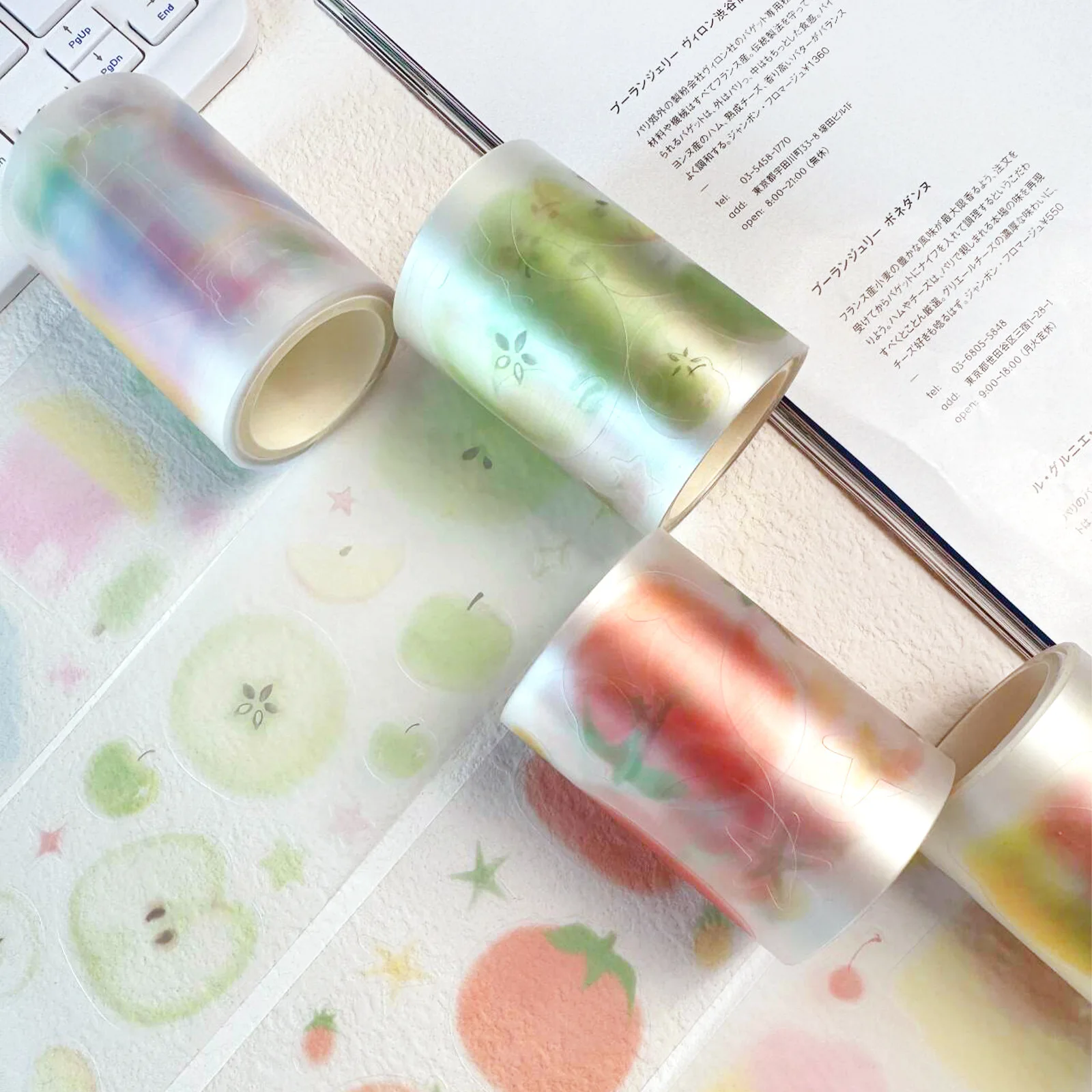 1ชิ้น/1ล็อตเทปกาวตกแต่งวารสารขยะหวานเล็กน้อยกระดาษ DIY ญี่ปุ่นกำบังสติกเกอร์สมุดภาพ