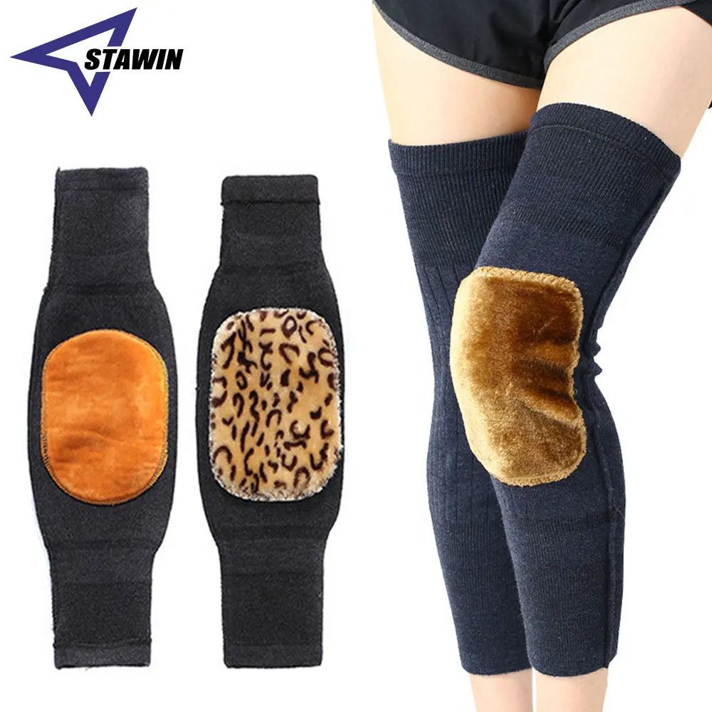 1 คู่แคชเมียร์ฤดูหนาวเข่ารั้งความร้อนขาเข่าอุ่น Unisex ขนสัตว์ KneePad สนับสนุนสําหรับปวดข้อ Tendonitis โรคข้ออักเสบ