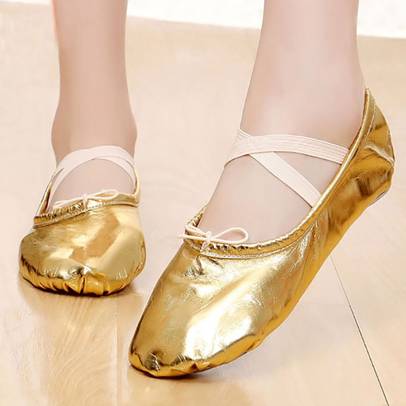Chanclas plateadas de alta calidad para entrenamiento y modelado del cuerpo para Yoga, gimnasio, Ballet, zapatos de baile para niñas y mujeres