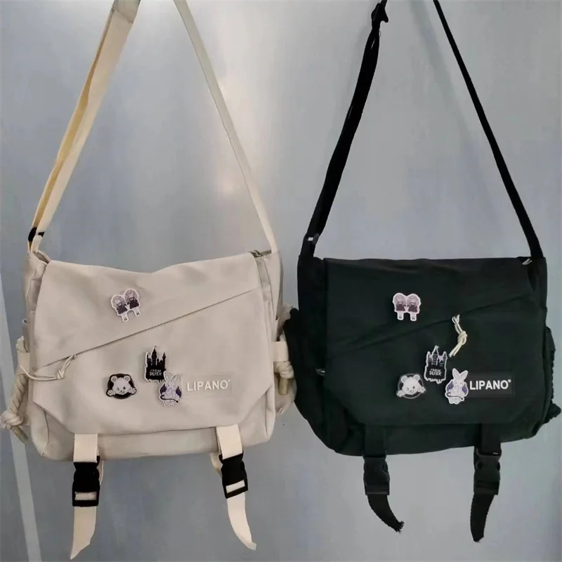 Borse in nylon Borsa a tracolla Borse a tracolla di grande capacità per ragazze adolescenti Uomini Borsa a tracolla Harajuku Borse da scuola per studenti Sac
