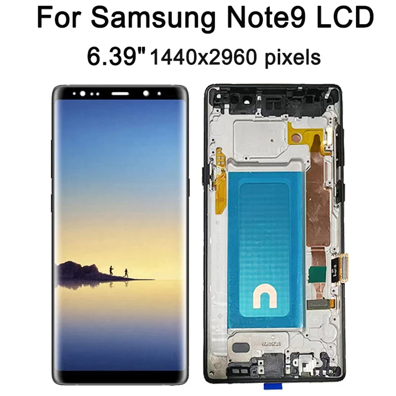 Nowy wyświetlacz LCD Note9 do Samsung Note9 Wyświetlacz LCD Ekran dotykowy Digitizer Zespół do Samsung Note 9 N960F N960U N9600 Ramka LCD