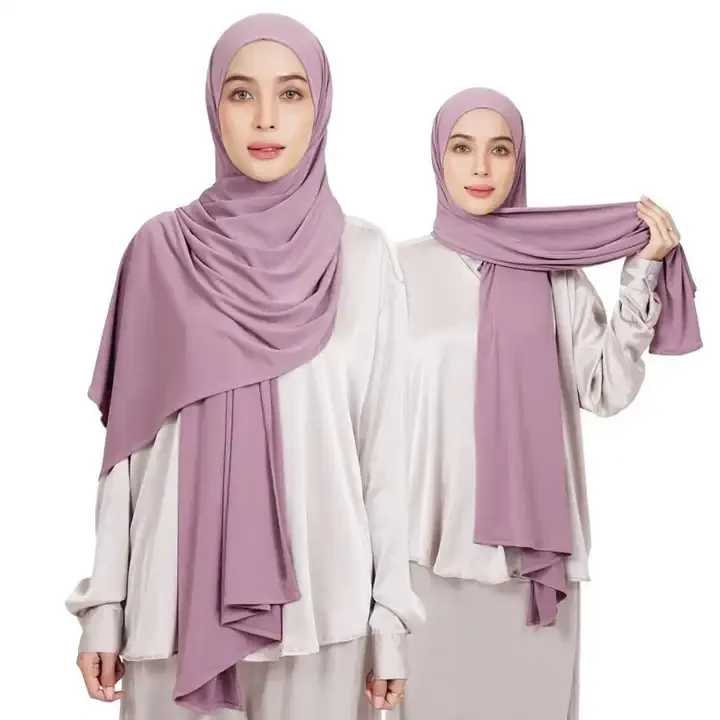 Camisa premium instantânea hijab bom ponto elástico camisa cachecol malásia envolve simples muçulmano turbante bandana xales fornecedor