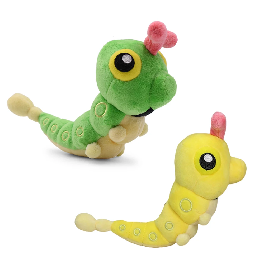 Caterpillar Green Yellow Plush Toy Kwaii Animal Insect Stuffed Souvenir Collection Birthday Gift for Boys and Girls