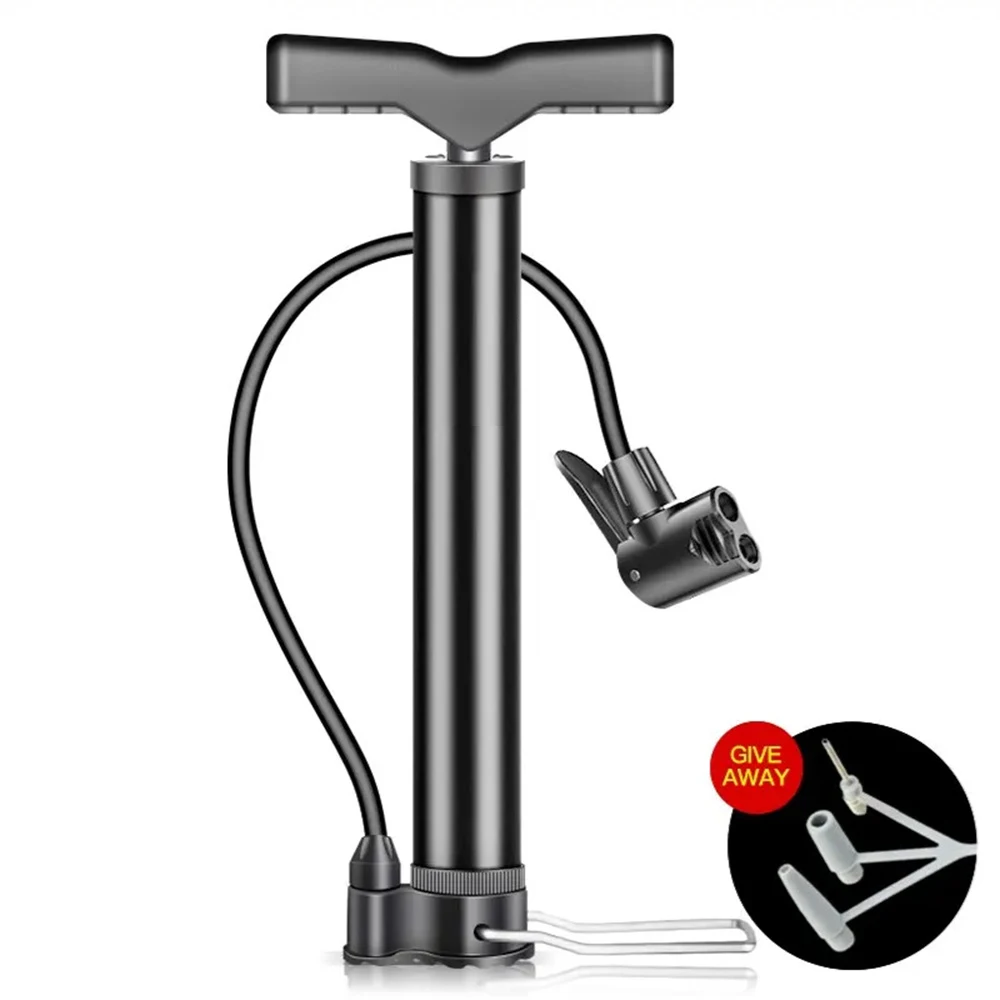 Bomba de bicicleta de montaña y carretera MAX 140PSI, Mini bomba portátil para montar en bicicleta, juguete de baloncesto, tubo inflable para montar
