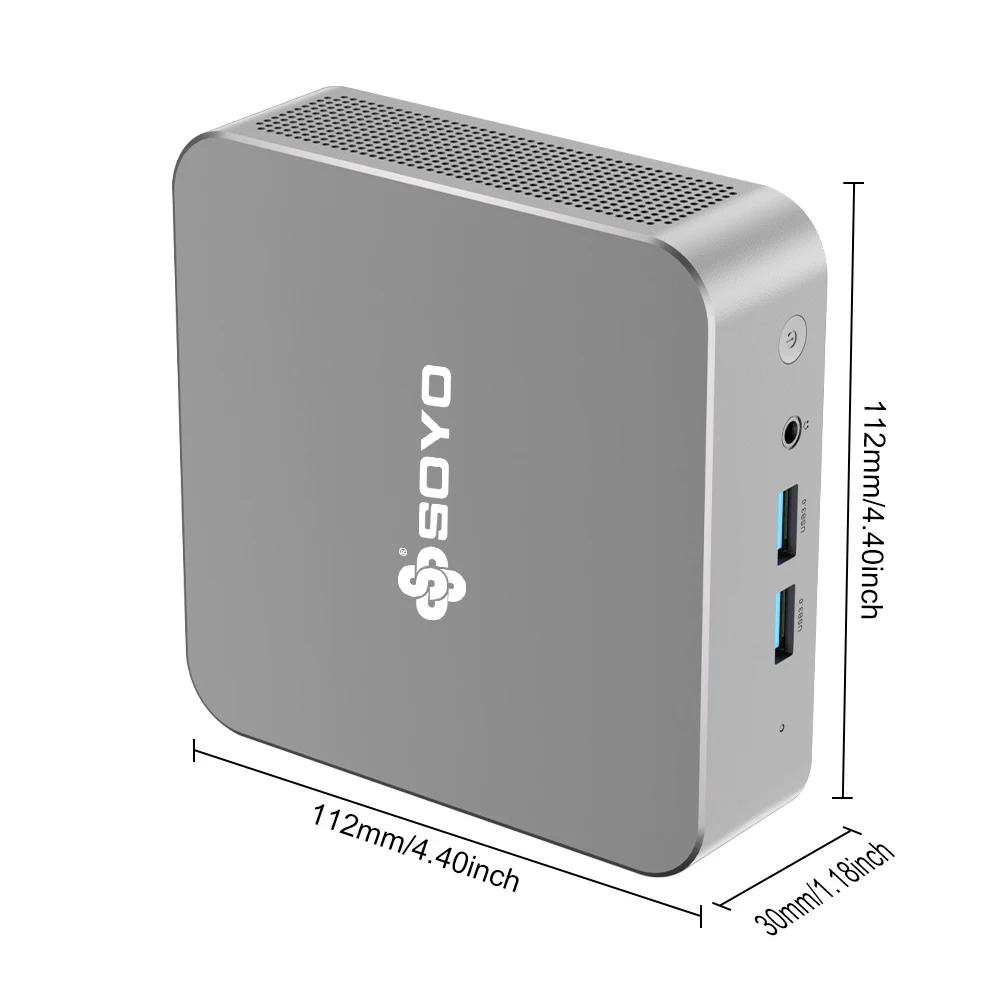 SOYO M4 Air Mini PC Intel Alder Lake N95 Windows 11 Mini ordenador para juegos 8GB DDR4 256GB SSD PCIe M.2 WiFi5 BT4.2 computadora de escritorio