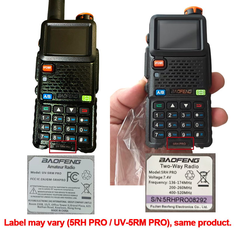 Baofeng UV-5RH PRO GPS Walkie Talkie High Power Multi Band AM FM NOAA Wirless Copy Frequency Type-C Long Range Two Way Ham Radio