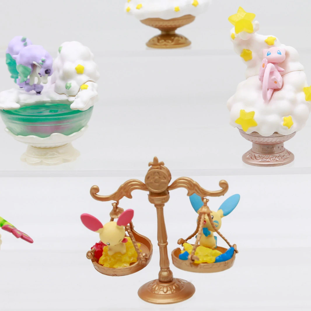 Pokemon Figures Miniature Blind Box Starrium Series Scene Props Ampharos Flygon Ponyta Plusle Minun Mew Pikachu Toy Ornaments