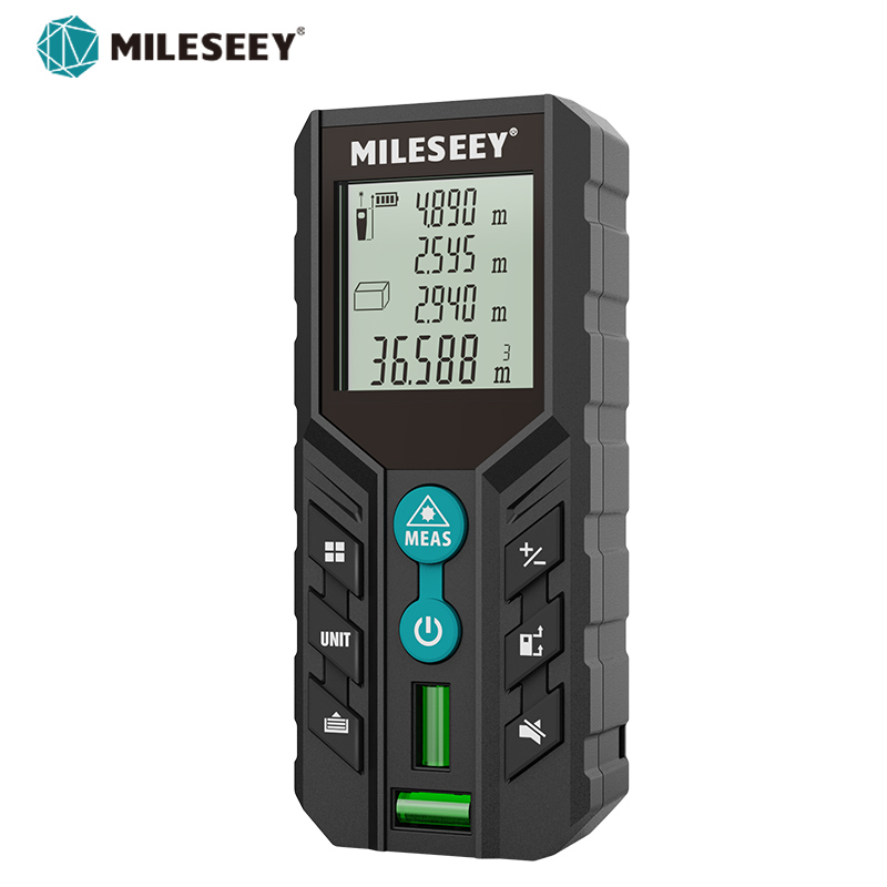MILESEEY Kỹ Thuật Số Bằng Tia Laser X6 50M 70M Laser 100M Thước Dây Mặt Đôi Đo Nút Mới thiết Kế Công Thái Học