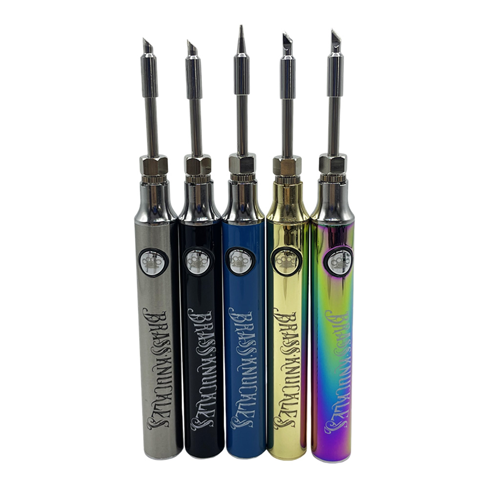 Brass Knuckles Battery Electric Soldering Iron 900mAh 510 Thread Portable Welding Heating Pen Soldering Iron Bottom Charge
