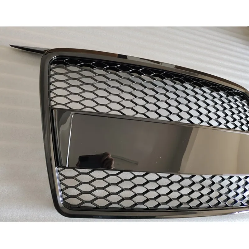 Kisi depan hitam berkualitas tinggi untuk Audi A3 2005-2007 Gril balap model sarang lebah Upgrade