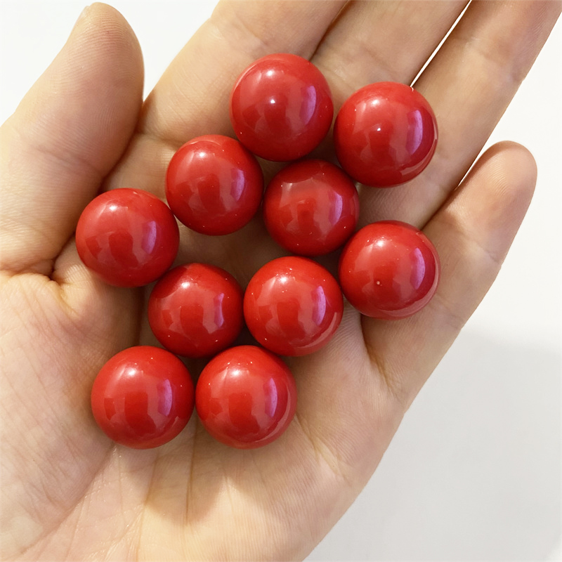 10 unids/set 16mm acrílico rojo amarillo bolas redondas azul, verde, blanco y negro damas de 1,6 cm